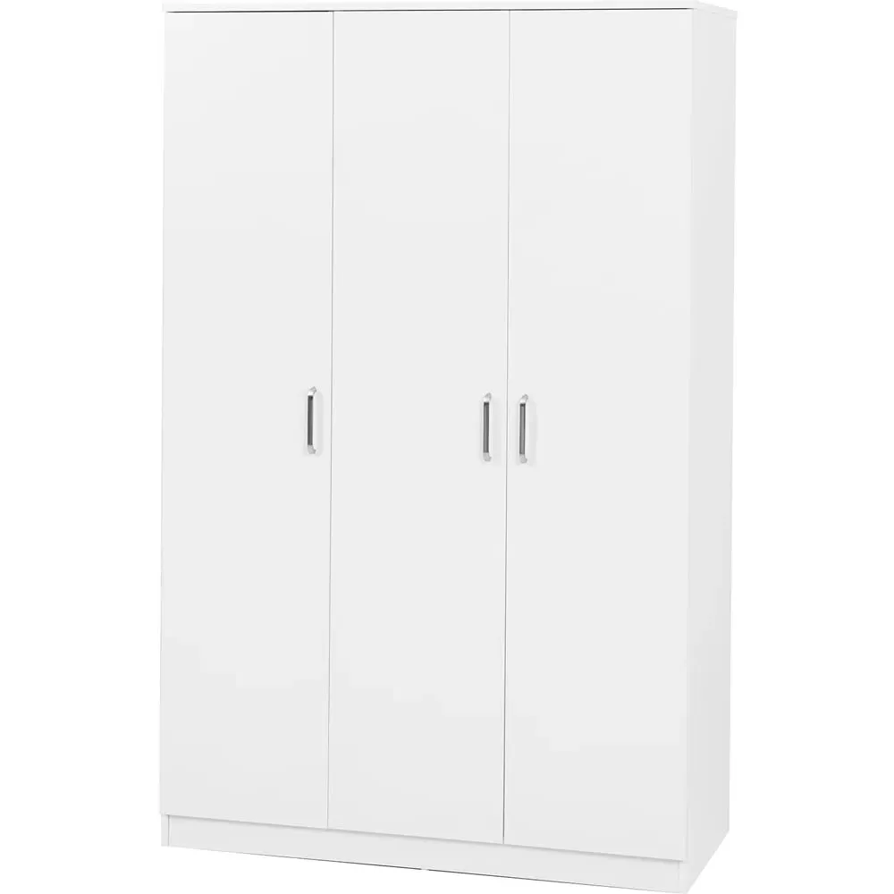 Dakota 3 Door Wardrobe - White