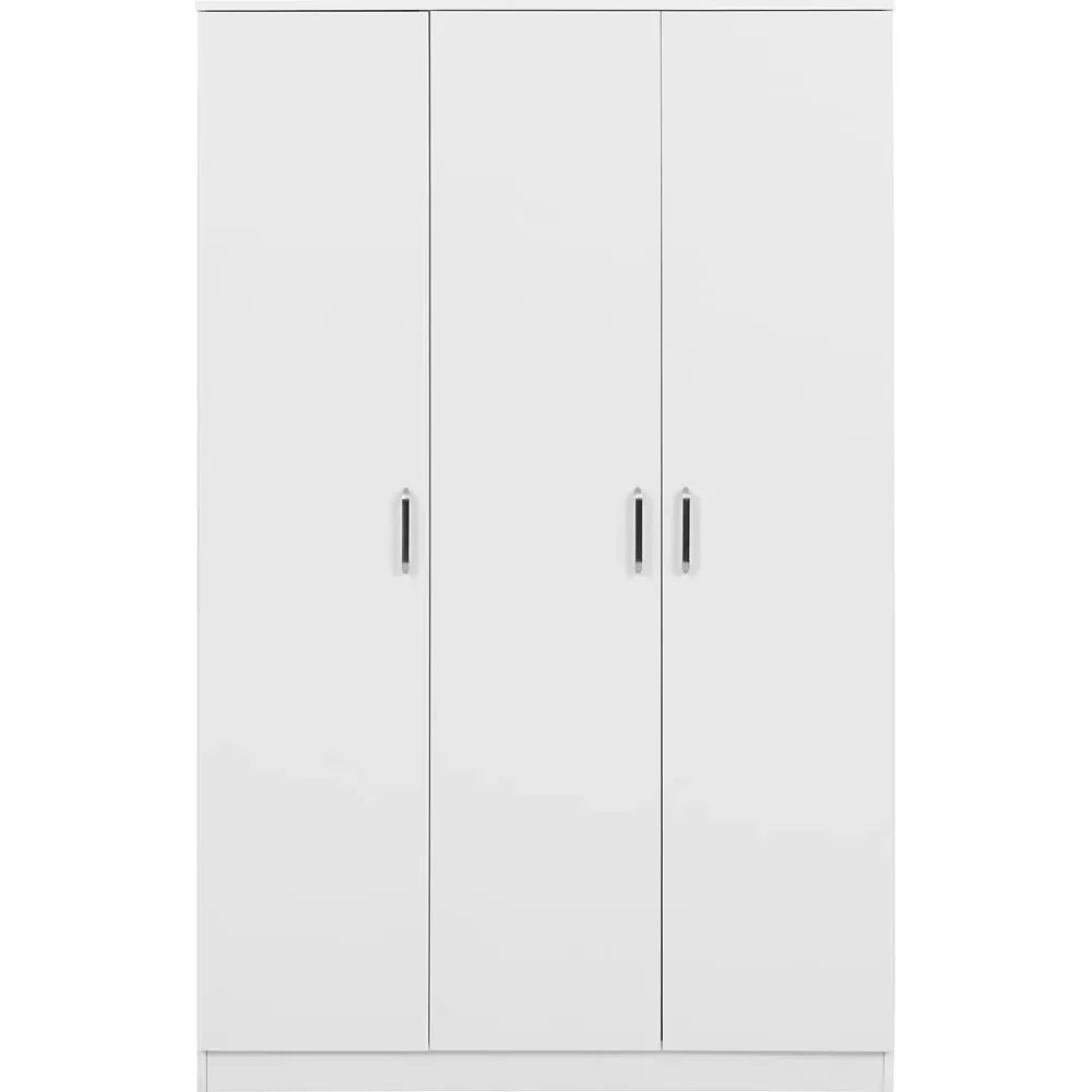 Dakota 3 Door Wardrobe - White