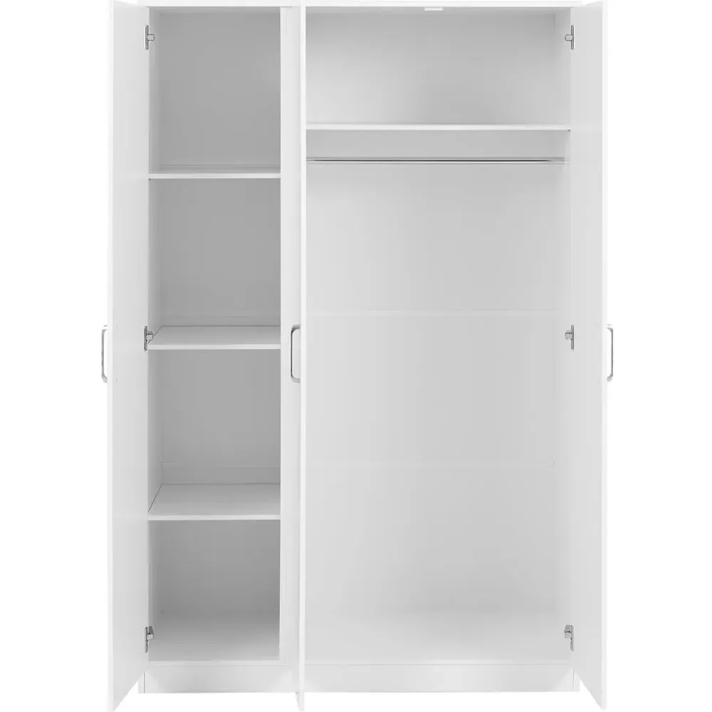 Dakota 3 Door Wardrobe - White