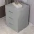 Dakota 3 Drawer Bedside Table - Light Grey