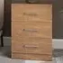 Dakota 3 Drawer Bedside Table - Oak