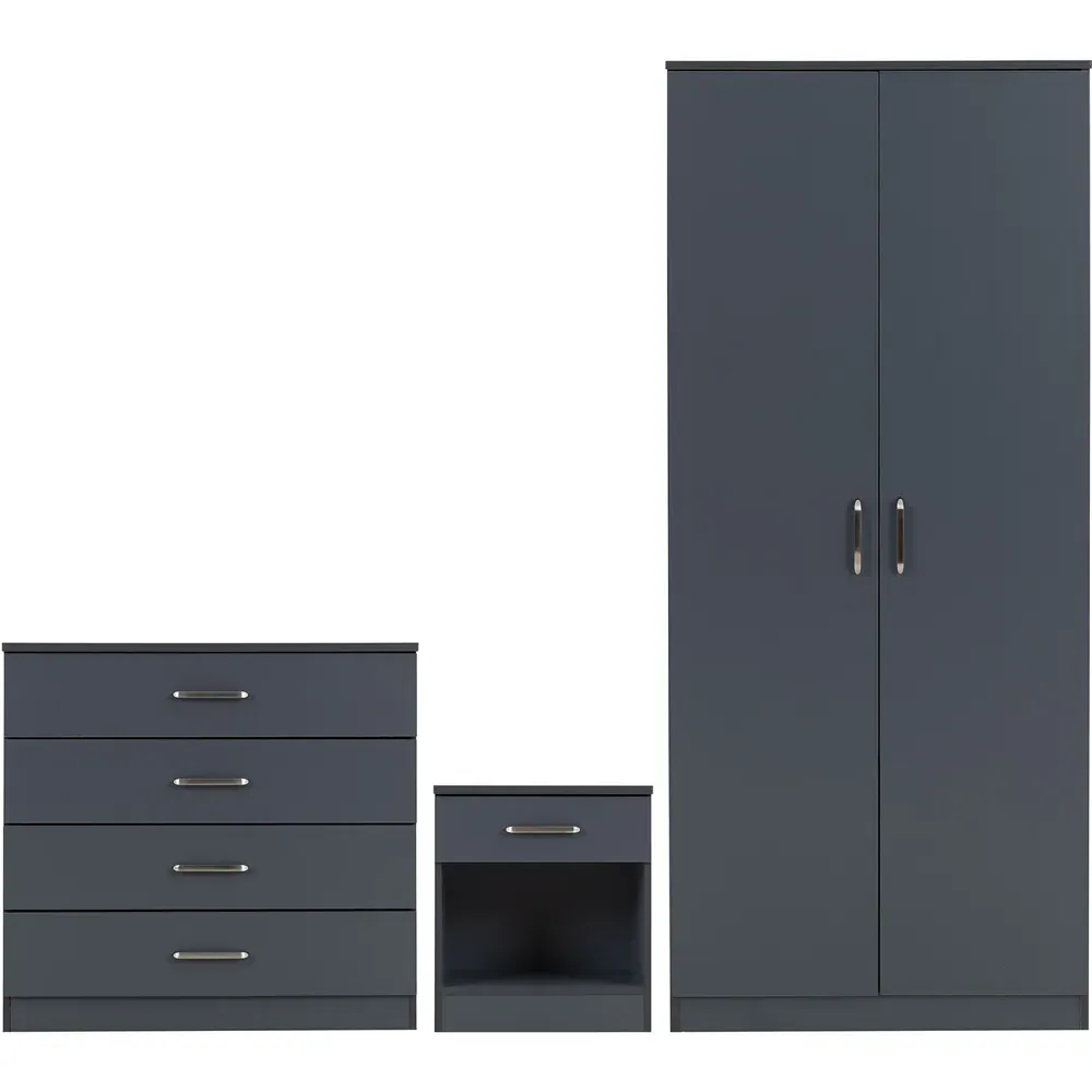 Dakota 3 Piece Furniture Set - Dark Grey