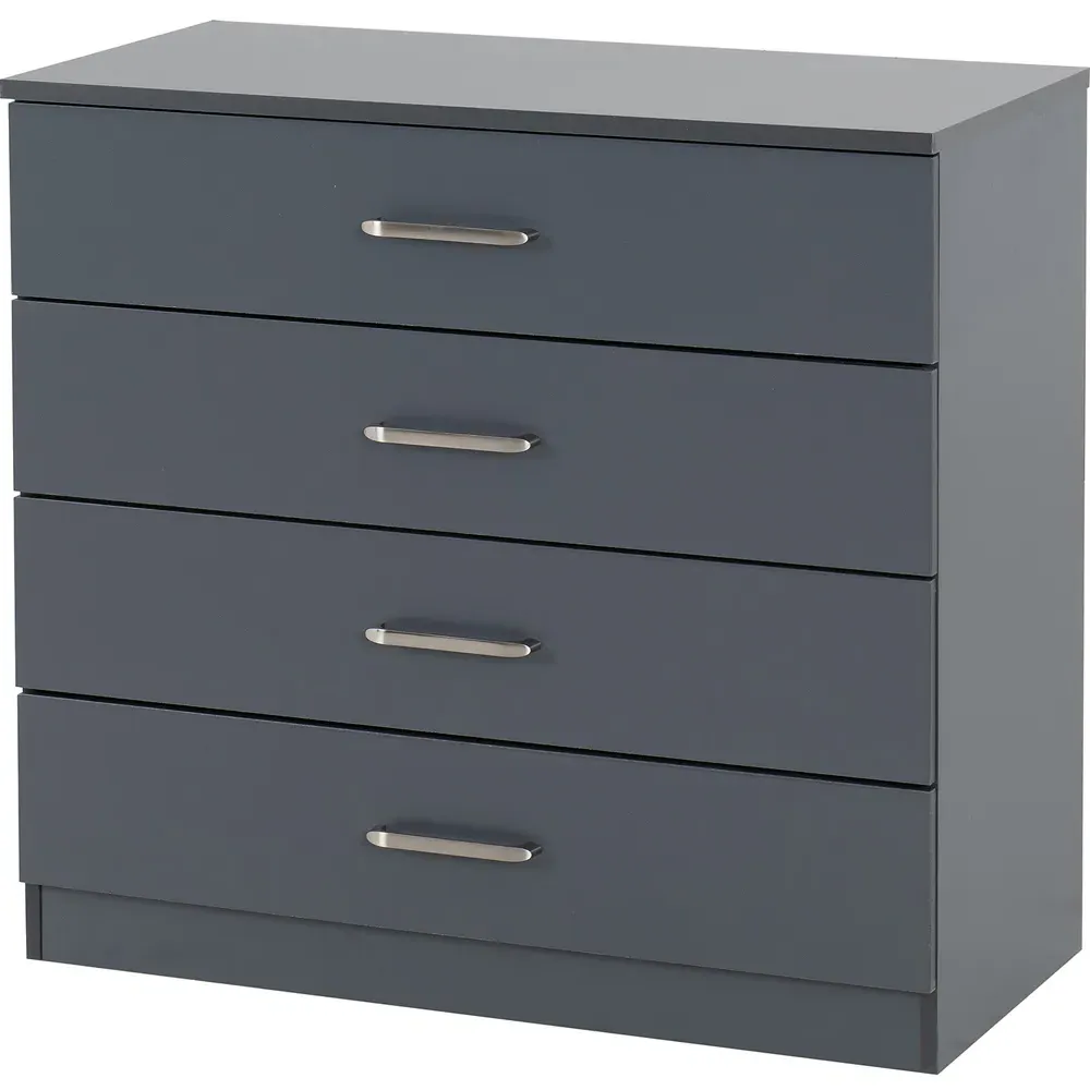 Dakota 4 Drawer Storage Chest - Dark Grey