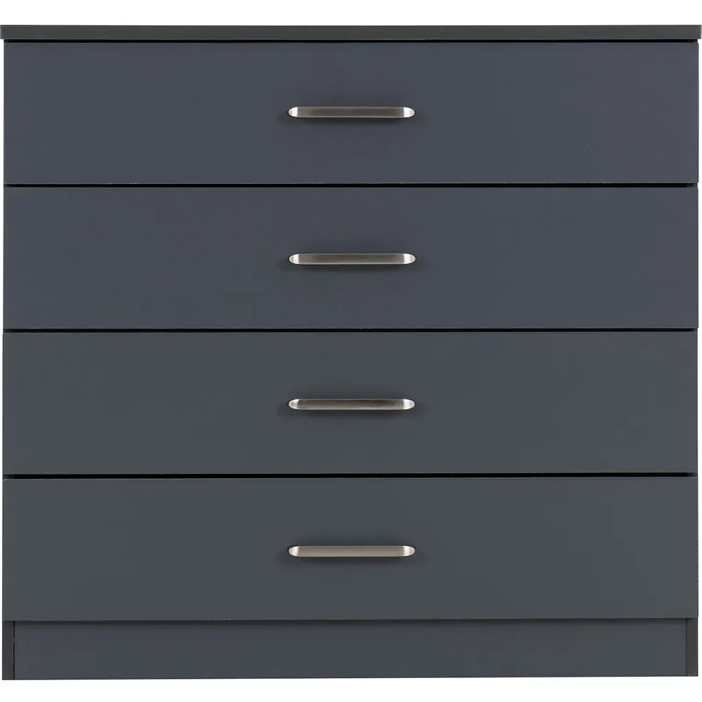 Dakota 4 Drawer Storage Chest - Dark Grey