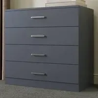 Dakota 4 Drawer Storage Chest - Dark Grey