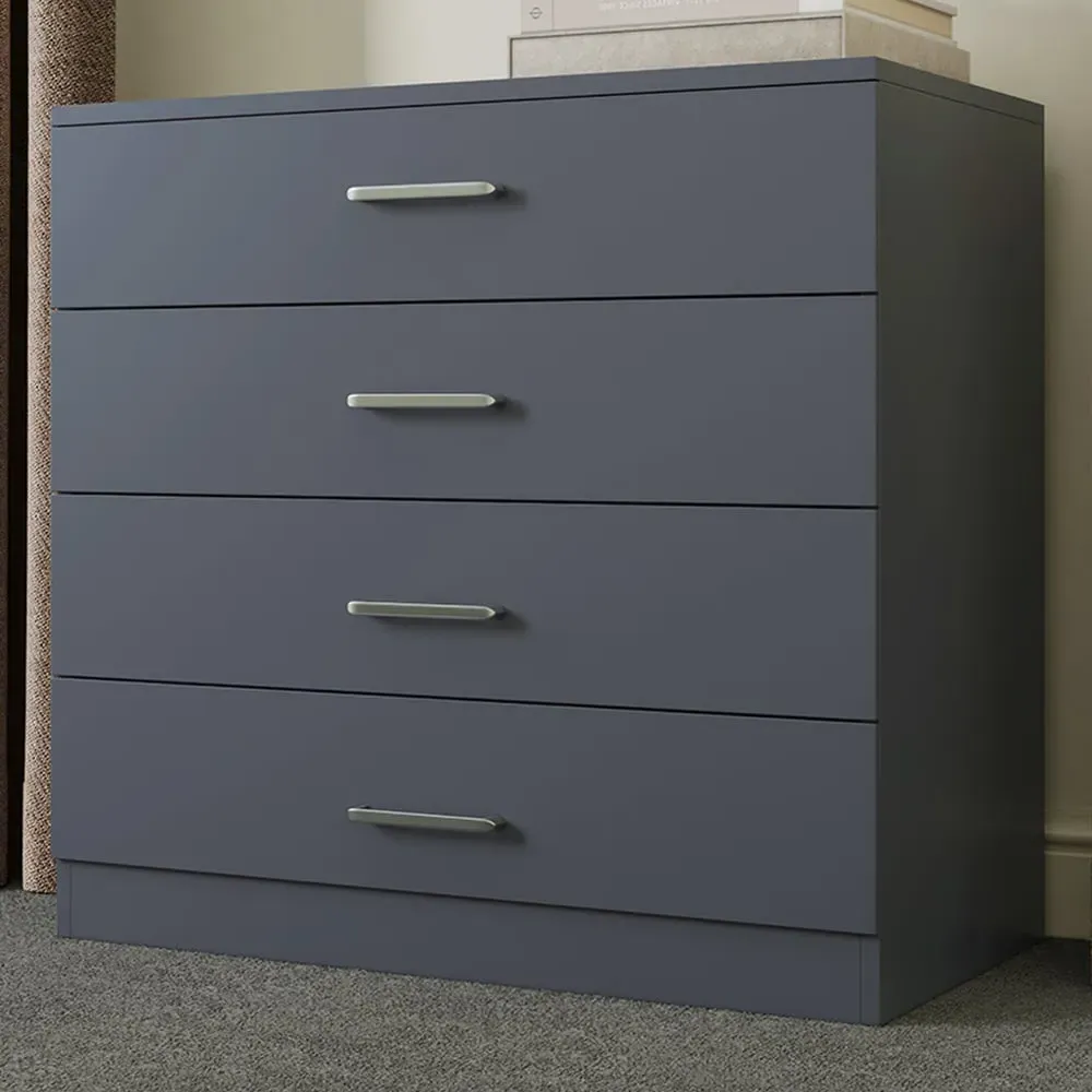 Dakota 4 Drawer Storage Chest - Dark Grey image