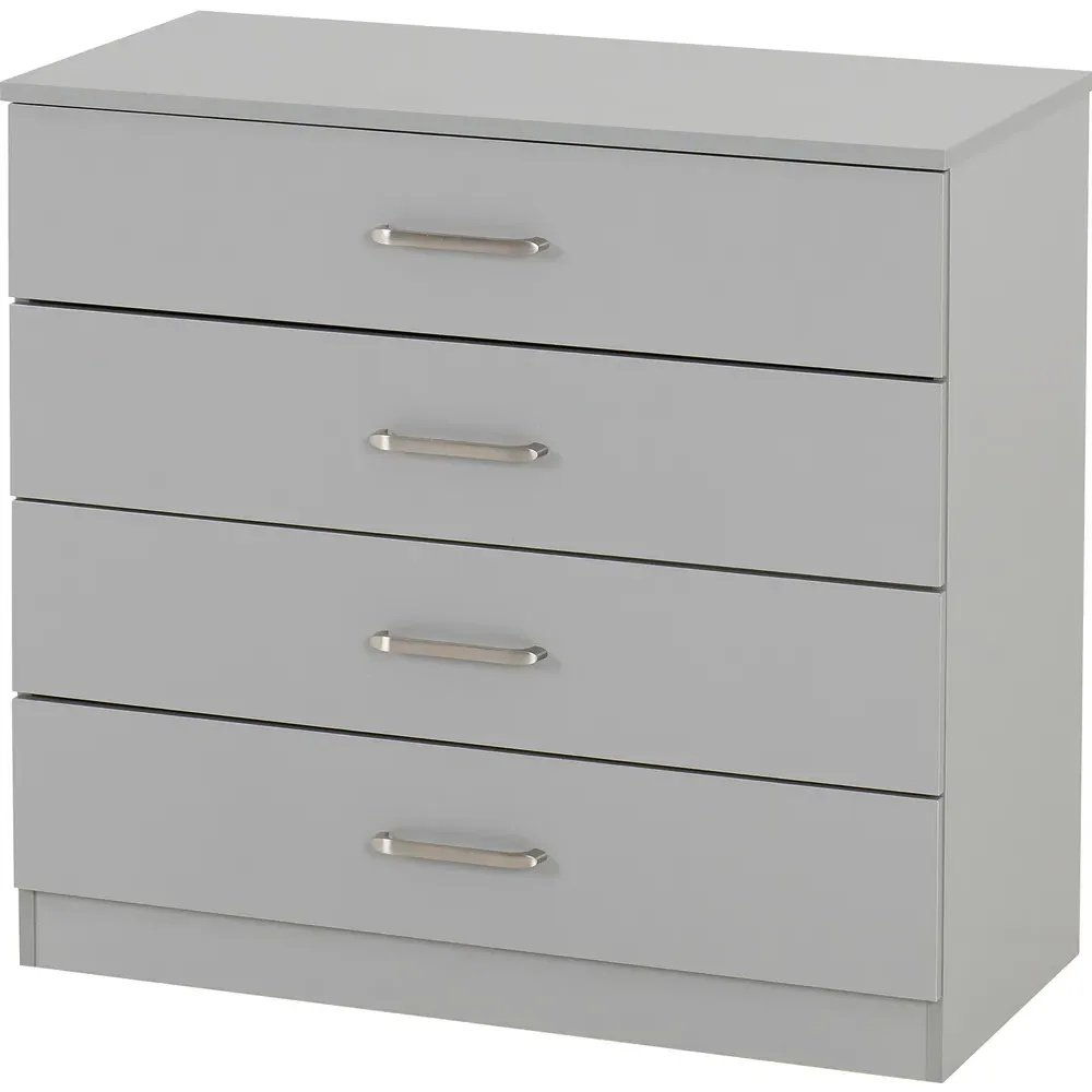Dakota 4 Drawer Storage Chest - Light Grey