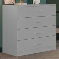 Dakota 4 Drawer Storage Chest - Light Grey