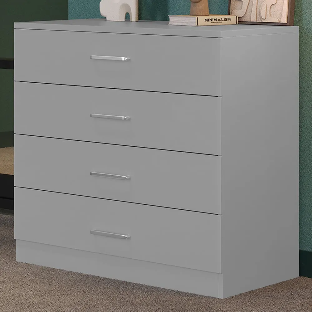 Dakota 4 Drawer Storage Chest - Light Grey