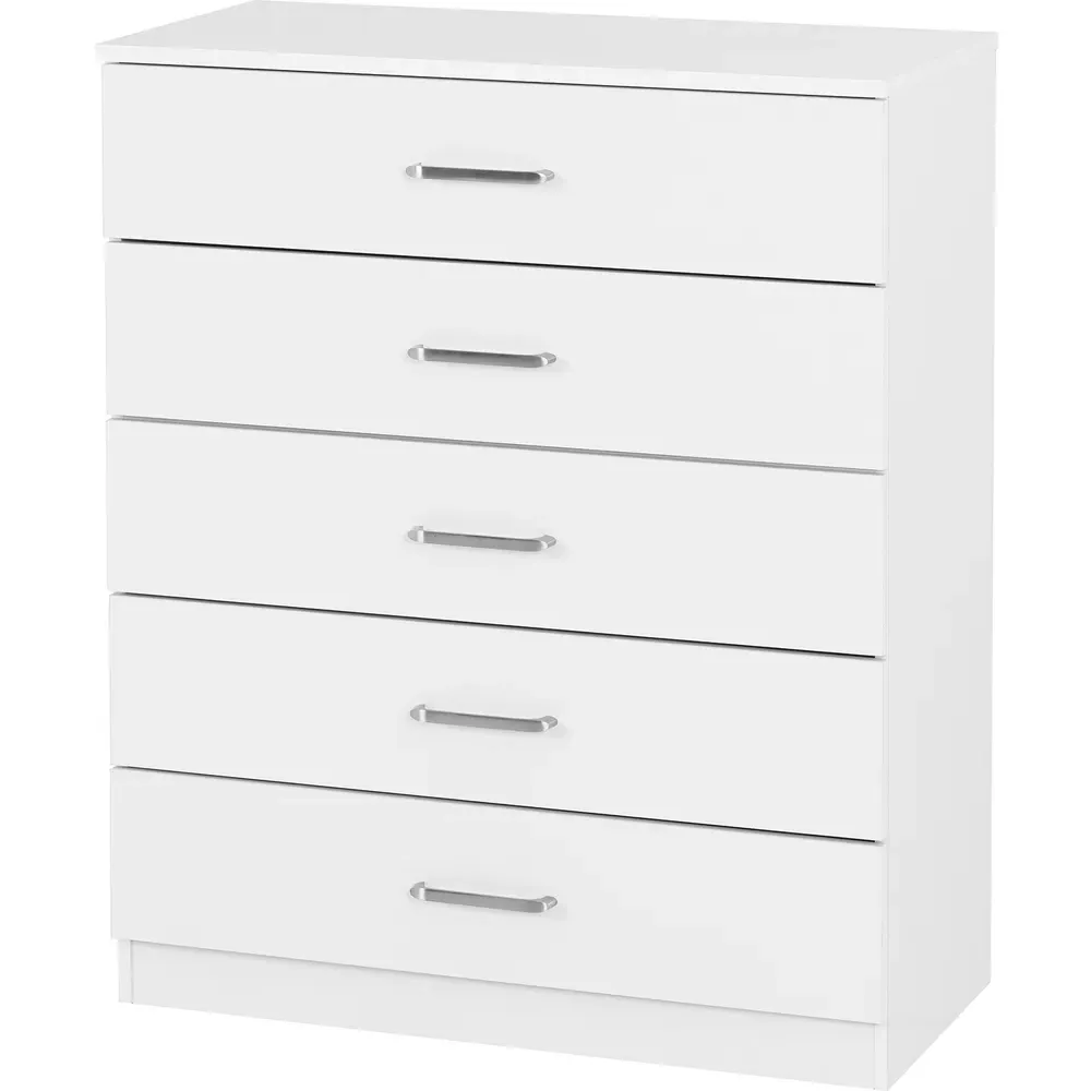 Dakota 5 Drawer Storage Chest - White