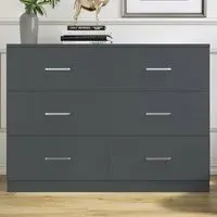 Dakota 6 Drawer Storage Chest - Dark Grey