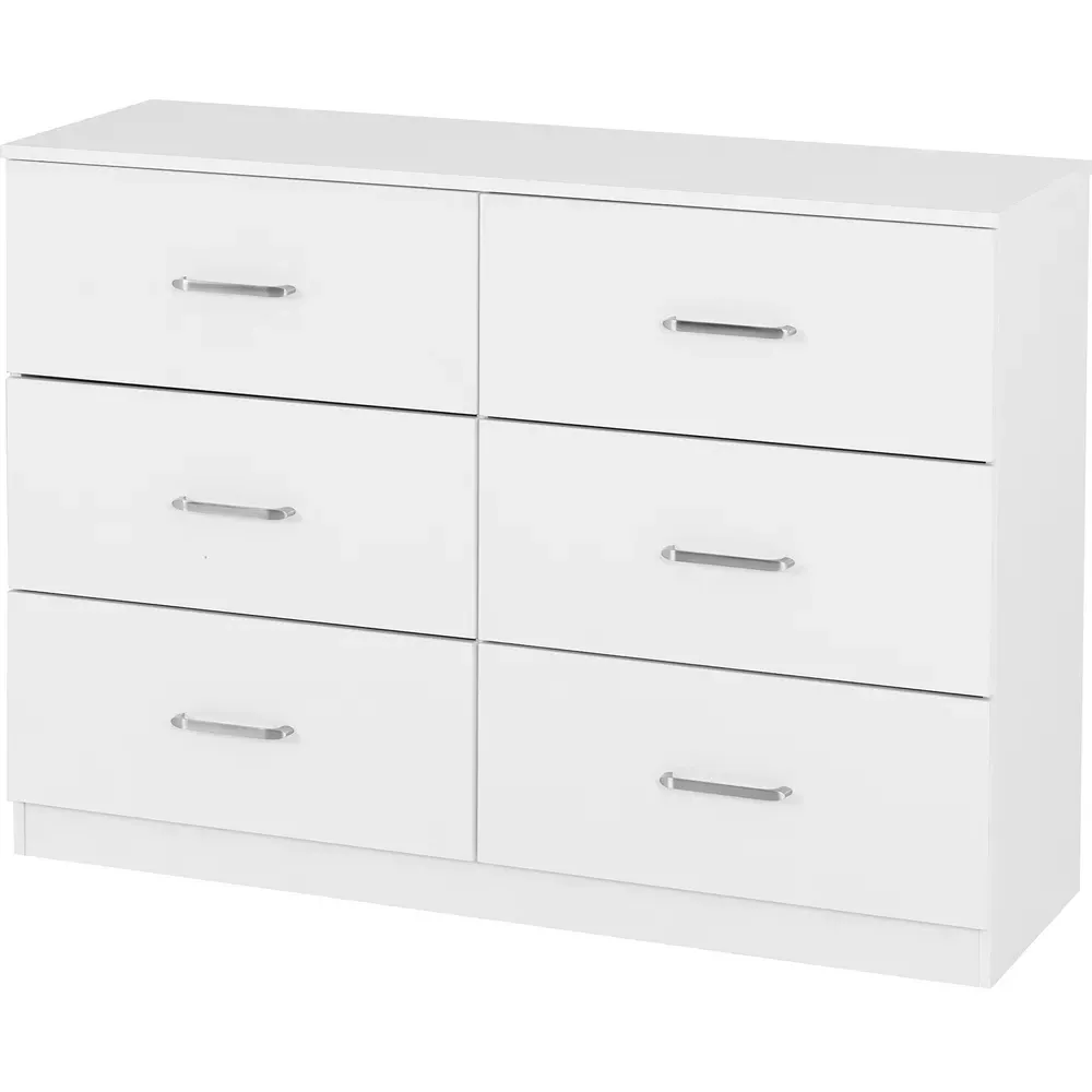 Dakota 6 Drawer Storage Chest - White