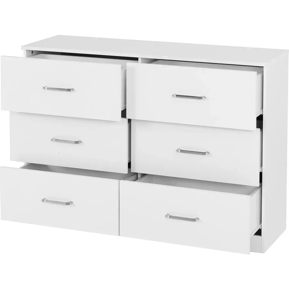 Dakota 6 Drawer Storage Chest - White