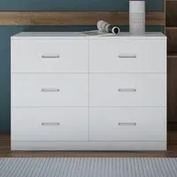 Dakota 6 Drawer Storage Chest - White