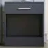 Dakota Single Drawer Bedside Table - Dark Grey