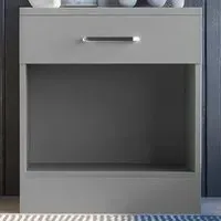 Dakota Single Drawer Bedside Table - Light Grey