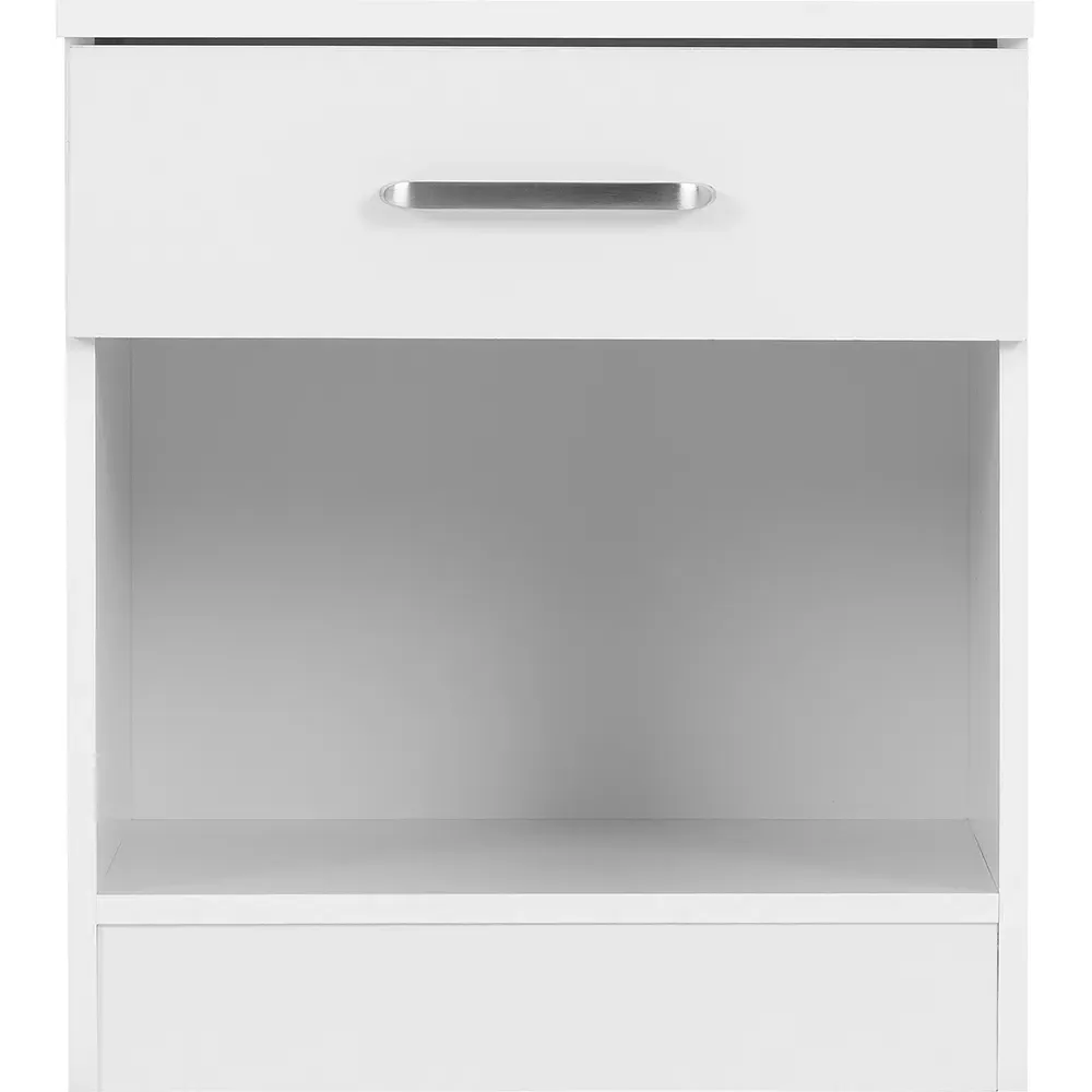 Dakota Single Drawer Bedside Table - White