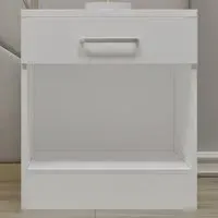 Dakota Single Drawer Bedside Table - White