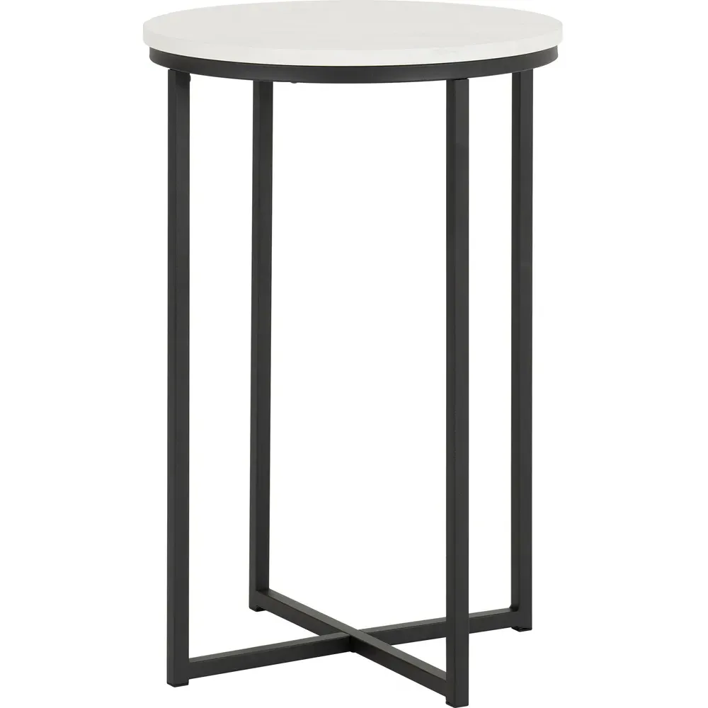 Dallas Side Table - Black, Marble