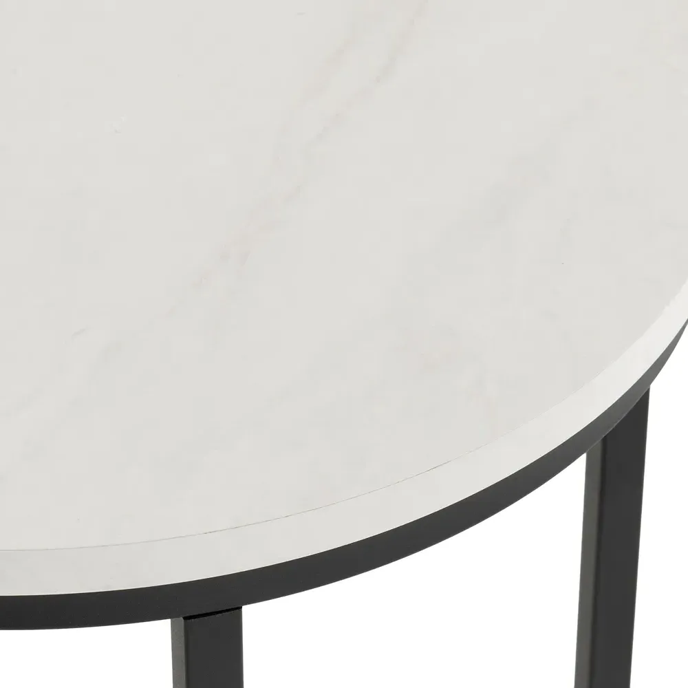 Dallas Side Table - Black, Marble