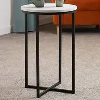Dallas Side Table - Black, Marble