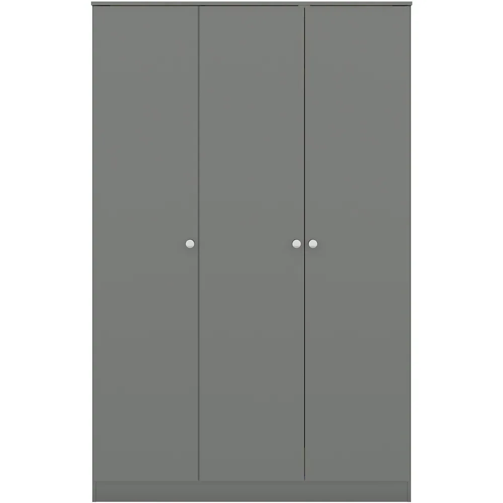 Denver 3 Door Wardrobe - Grey Gloss