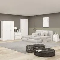 Denver 3 Door Wardrobe Set - White Gloss