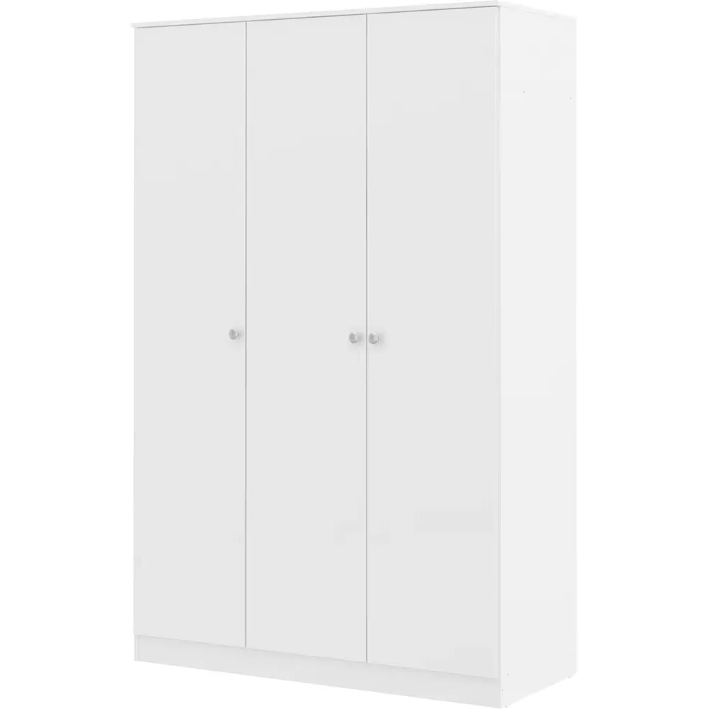 Denver 3 Door Wardrobe - White Gloss