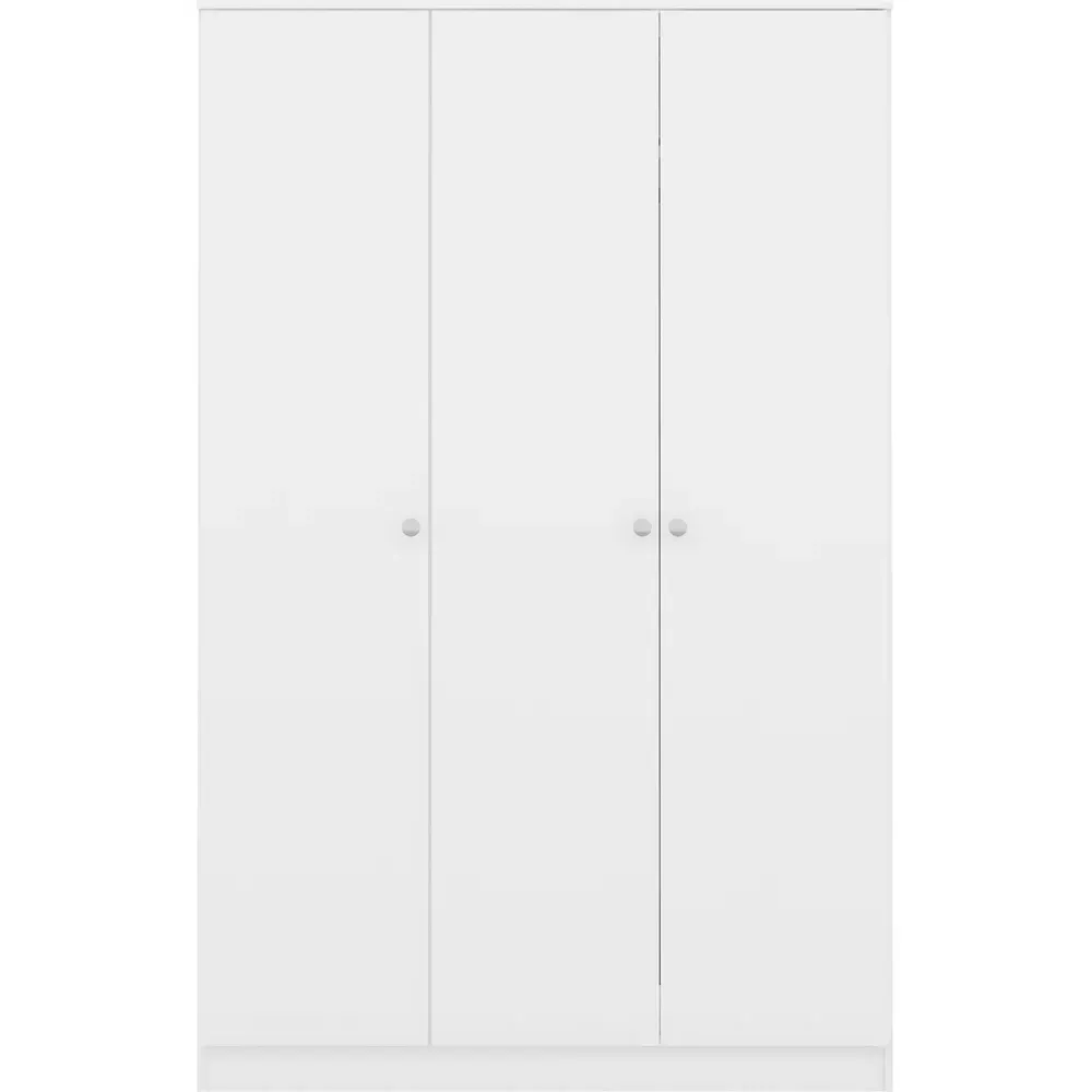 Denver 3 Door Wardrobe - White Gloss
