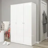 Denver 3 Door Wardrobe - White Gloss