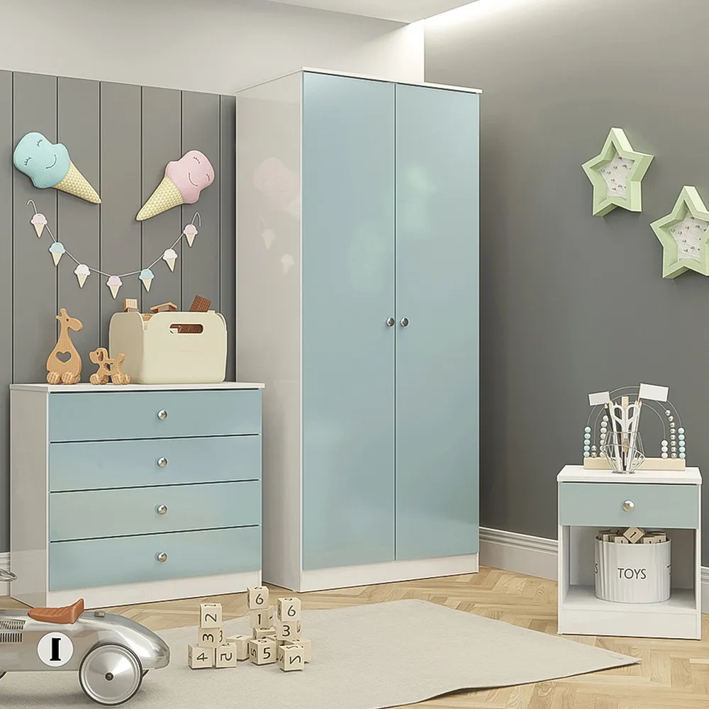 Denver 3 Piece Furniture Set with Storage - Blue image