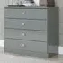 Denver 4 Drawer Storage Chest - Grey Gloss