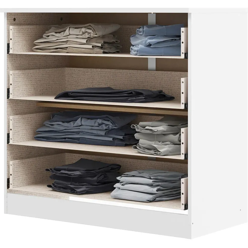 Denver 4 Drawer Storage Chest - White Gloss