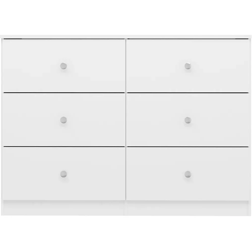 Denver 6 Drawer Storage Chest - White Gloss