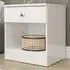 Denver Single Drawer Bedside Table - White Gloss