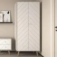 Dixie 2 Door Wardrobe - Grey, White