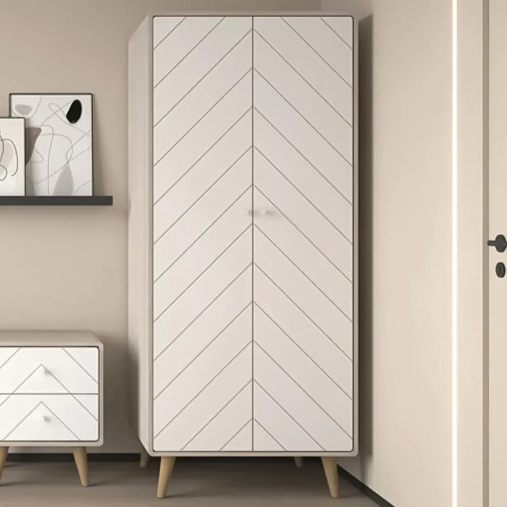Dixie 2 Door Wardrobe - Grey, White
