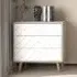 Dixie 3 Drawer Chest of Drawers - Grey, White