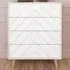 Dixie 4 Drawer Storage Chest - Dusty Grey, White