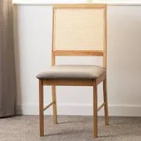 Ellis Set of 2 Dining Chairs - Grey, Oak Effect