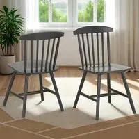 Emery Set of 2 Dining Chairs - Dark Grey