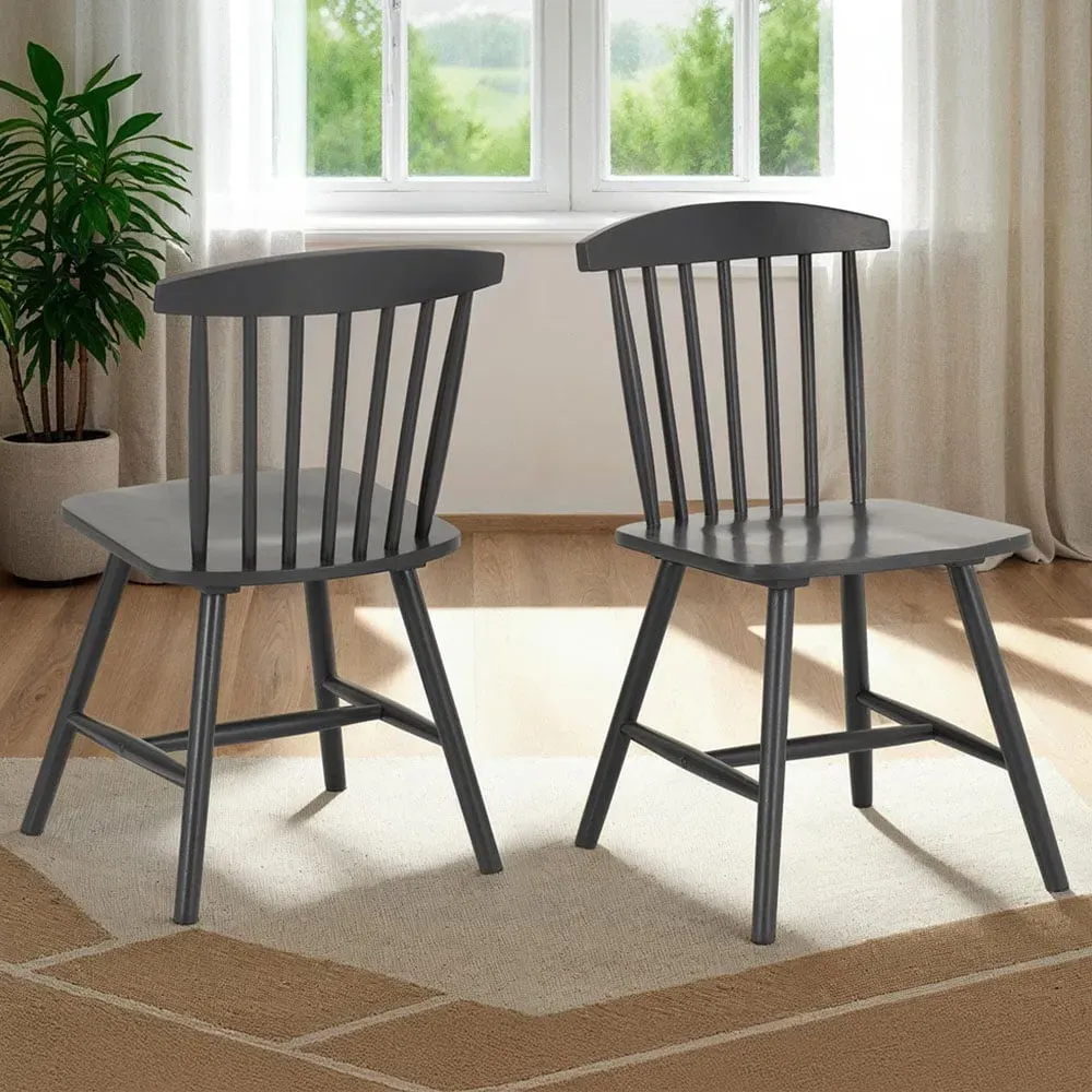 Emery Set of 2 Dining Chairs - Dark Grey image
