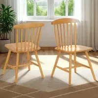 Emery Set of 2 Dining Chairs - Natural Oak