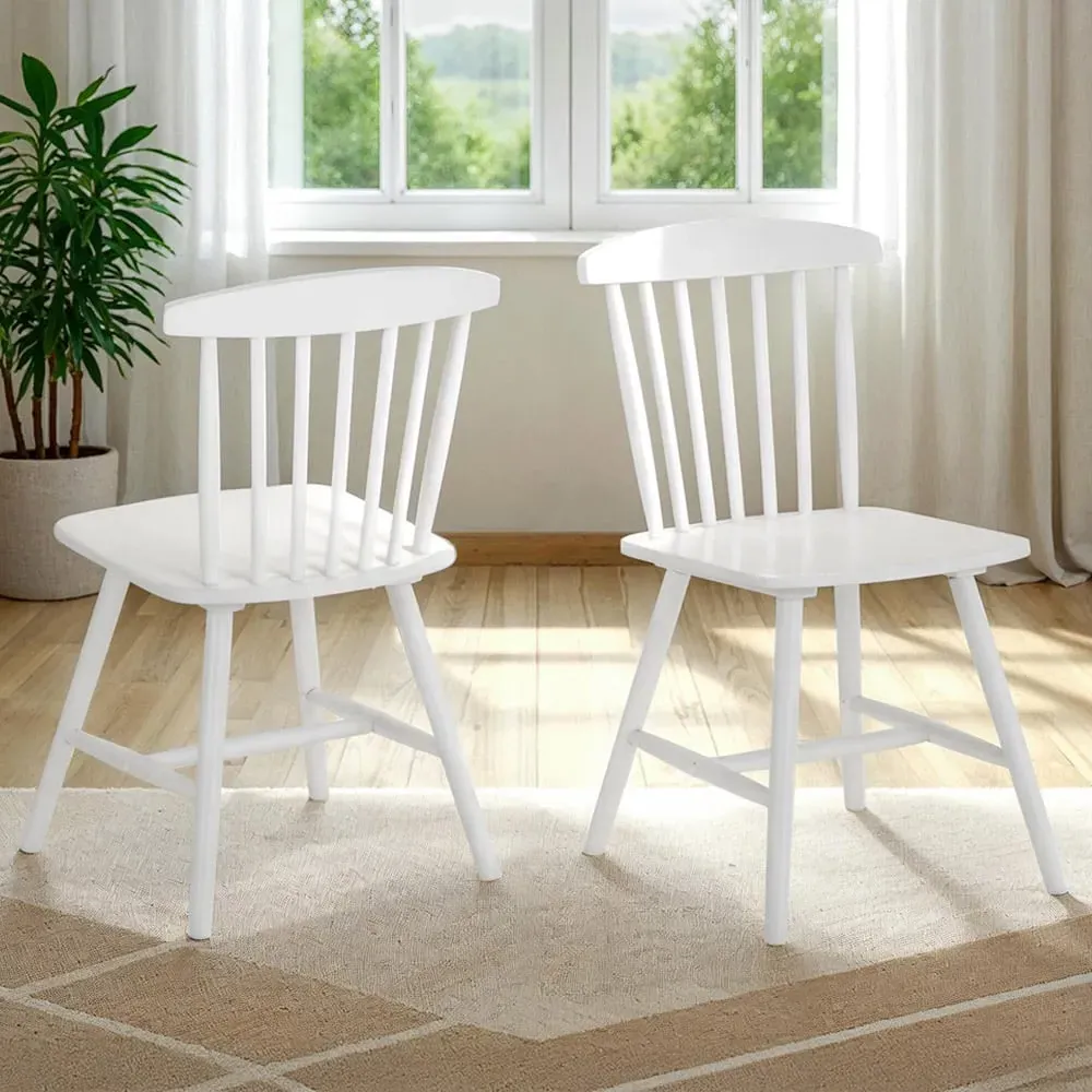 Emery Set of 2 Dining Chairs - White