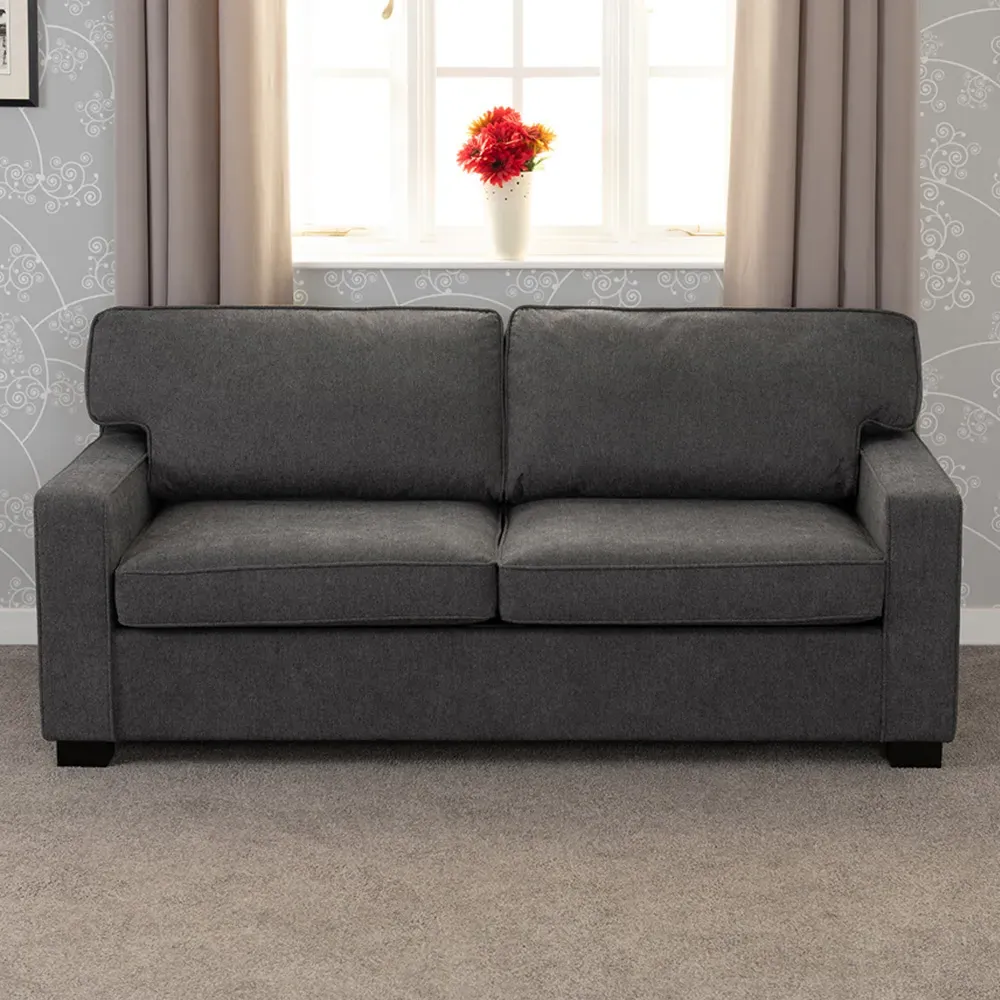 Eton 2-Seater Sofa Bed - Dark Grey, Fabric