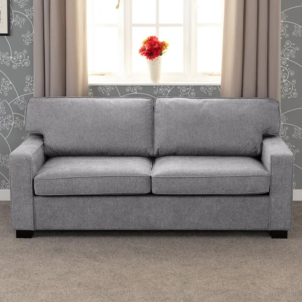 Eton 2-Seater Sofa Bed - Light Grey, Fabric