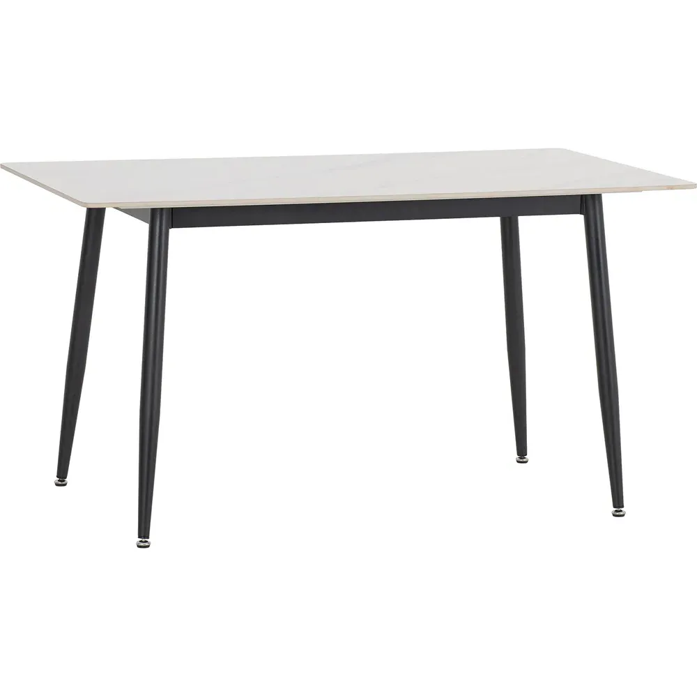 Fenton 6 Seater Dining Table - White Marble Stone