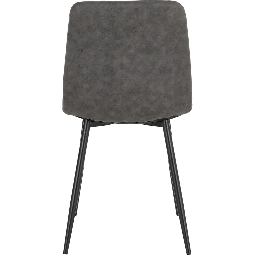 Fenton Set of 4 Dining Chairs - Dark Grey, Suede