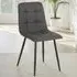Fenton Set of 4 Dining Chairs - Dark Grey, Suede