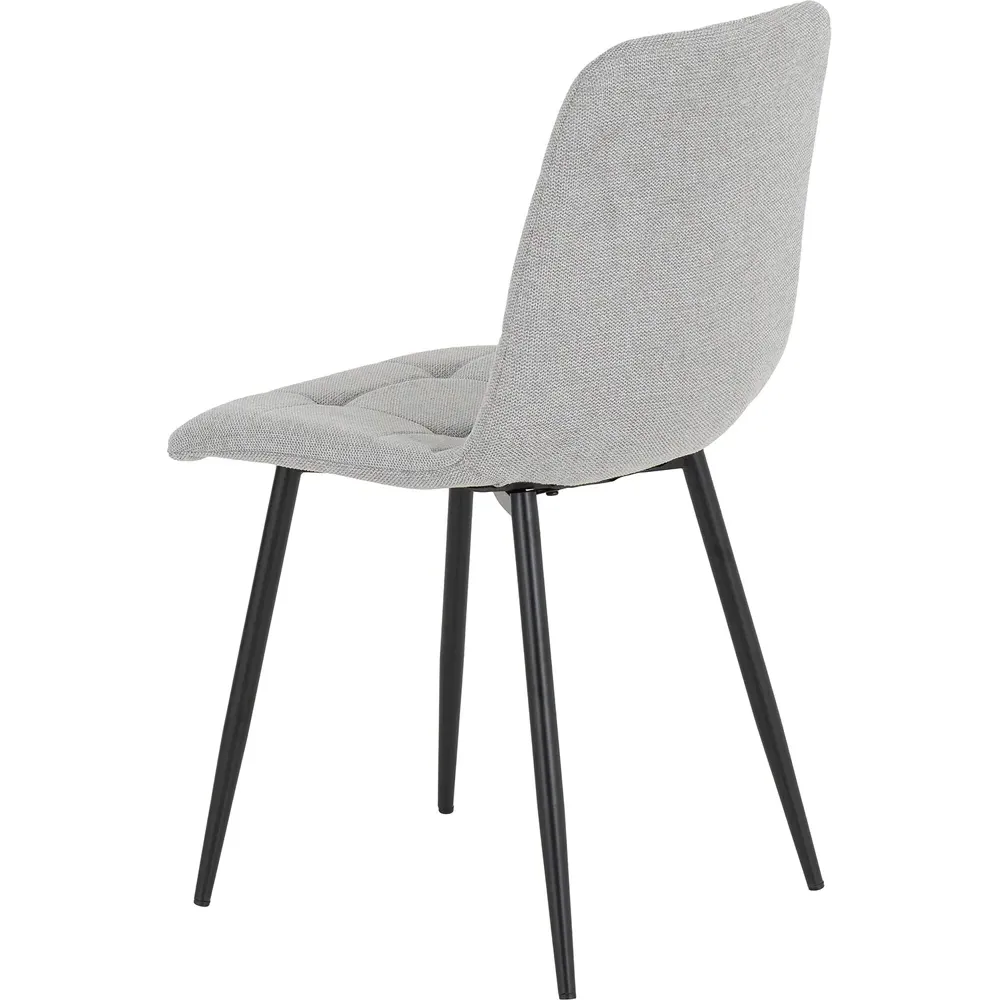 Fenton Set of 4 Dining Chairs - Light Grey, Fabric